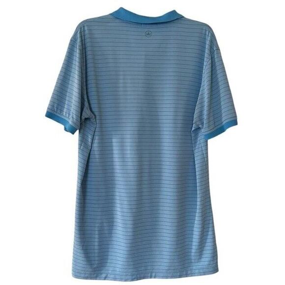 Peter Millar Crown Crafted Polo Blue And White Stripe Size Large - Picture 2 of 12